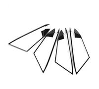 Condizionata Presa d'Aria Cornice Decorativa Per A3 2021 Decorazione Adesiva Maniglia Interna Della Portiera Dell'auto Accessori Interni Acciaio Inossidabile(Black)