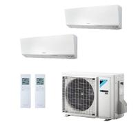 Condizionatore Climatizzatore Daikin dual split inverter FTXM/N Perfera Bluevolution R-32 9000+18000 BTU+2MXM50M WiFi Incluso