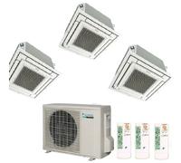 Condizionatore Climatizzatore Daikin Trial Split a Cassetta FFA-A R-32 12000+12000+12000 BTU Con 3MXM68M Comando a Filo+Griglia