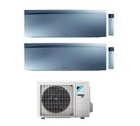 Condizionatore Climatizzatore Dual Daikin inverter Emura Silver Wi-Fi R-32 Bluevolution 12000+18000 BTU 2MXM50N9/A(9)