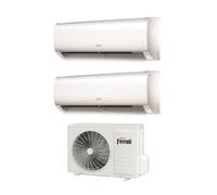 Condizionatore Climatizzatore Ferroli Dual Split Inverter R-32 Serie Ambra M 12000+18000 BTU Wi-Fi Con 2CP001CF 27-3