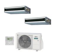 Condizionatore Climatizzatore Fujitsu Dual Split Canalizzato Bassa Prevalenza Serie KL R-32 9000+12000 BTU Con AOEG18KBCA2 Wi-Fi Optional