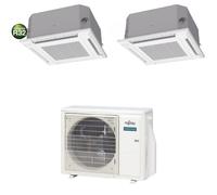Condizionatore Climatizzatore Fujitsu Dual Split Inverter a Cassetta R-32 Serie KV 12000+12000 BTU Con AOEG18KBCA2 Wi-Fi Optional
