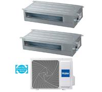 Condizionatore Climatizzatore Haier Dual Split Canalizzato Slim a Bassa Pressione R-32 9000+12000 Con 2U40S2SM1FA
