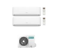 Condizionatore Climatizzatore Hisense Dual Split Inverter R-32 Hi-Comfort 7000+9000 Btu Con 2AMW35U4RGC WiFi Integrato 7+9