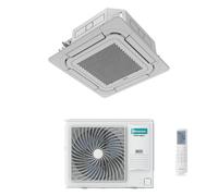 Condizionatore Climatizzatore Hisense Inverter Cassetta Round Flow 90x90 Monosplit Trifase R-32 48000 BTU AUC140UR4RKC8/AUW140U6RW8 Wi-Fi Optional - Comando Incluso
