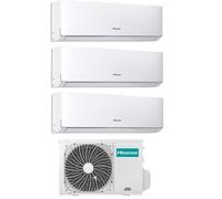 Condizionatore Climatizzatore Hisense trial split inverter Hi-Comfort R-32 9000+9000+12000 con 4AMW81U4RJC Wi-Fi Integrato