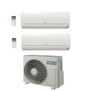 Condizionatore Climatizzatore Hitachi Dual Split Inverter Dodai R32 12000+12000 Con RAM-53NE2F Wi-Fi Optional