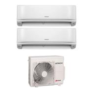 Condizionatore Climatizzatore Hitachi Dual Split Inverter R-32 airHome 400 12000+12000 BTU Con RAM-E53N2HAE Wi-Fi Integrato 12+12