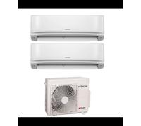 Condizionatore Climatizzatore Hitachi Dual Split Inverter R-32 airHome 400 9000+12000 BTU Con RAM-G55N2HA(B)E Multi Pro G Wi-Fi Integrato 9+12