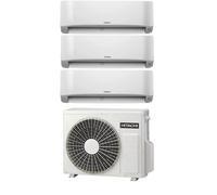 Condizionatore Climatizzatore Hitachi Trial Split Inverter R-32 Serie AIRHOME 600 9000+9000+12000 BTU Con RAM-G55N3HA(B)E Wi-Fi Integrato 9+9+12