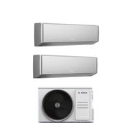 Condizionatore Climatizzatore Junkers Bosch Dual Split Inverter R-32 Serie Climate 7000i Silver 7000+18000 BTU Con 5000M 53/2 E Wi-Fi Integrato 7+18