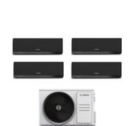 Condizionatore Climatizzatore Junkers Bosch Quadri Split Inverter R-32 Serie Climate 7000i Black 7000+7000+7000+9000 BTU Con 5000M 82/4 E Wi-Fi Integrato 7+7+7+9