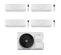 Condizionatore Climatizzatore Junkers Bosch Quadri Split Inverter R-32 Serie Climate 7000i White 9000+9000+9000+12000 BTU Con 5000M 82/4 E Wi-Fi Integ