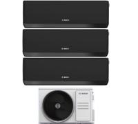 Condizionatore Climatizzatore Junkers Bosch Trial Split Inverter R-32 Serie Climate 7000i Black 7000+9000+9000 BTU Con 5000M 79/3 E Wi-Fi Integrato 7+9+9