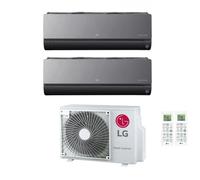 Condizionatore Climatizzatore LG Dual Split Inverter R-32 ArtCool Uv Nano Mirror 9000+12000 Btu con MU2R15 U13 Wifi integrato 9+12