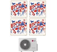 Condizionatore Climatizzatore LG Quadri Split Inverter R-32 Artcool Gallery Photo 9000+9000+9000+12000 Btu Con MU4R25 Wi-Fi Integrato