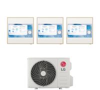 Condizionatore Climatizzatore LG Trial Split Inverter R-32 Artcool Gallery LCD 9000+9000+12000 Btu con MU3R19 Wi-Fi Integrato