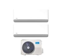 Condizionatore Climatizzatore Midea Dual Split Inverter Breezeless E R32 Wi-Fi 9000+12000 Con M2OE-18HFN8-Q