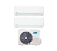 Condizionatore Climatizzatore Midea Dual Split Inverter Evolution R-32 9000+18000 BTU Con M2OE-18HFN8-Q Wi-Fi Integrato
