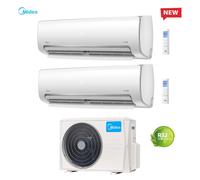 Condizionatore Climatizzatore Midea Dual Split Inverter Serie Prime R-32 9000+12000 Con M2OG-14HFN8-Q