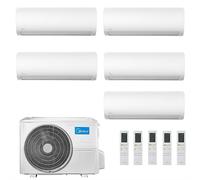 Condizionatore Climatizzatore Midea Penta Split Inverter R-32 Xtreme Pro Green 9000+9000+9000+9000+18000 BTU Con M5OE-42HFN8-Q Wi-Fi Incluso