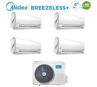 Condizionatore Climatizzatore Midea Penta Split Inverter Breezeless+ R32 Wi-Fi 9000+9000+9000+9000+12000 Con M5O-42FN8-Q