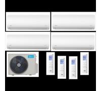 Condizionatore Climatizzatore Midea Quadri Split Inverter R-32 Wi-Fi Xtreme Pro 9000+9000+9000+12000 BTU Con M4OE-28HFN8-Q