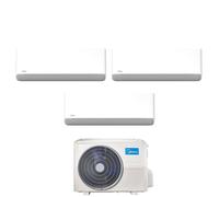 Condizionatore Climatizzatore Midea Trial Split Inverter Breezeless E R32 Wi-Fi 12000+12000+12000 Con M3OA-27HFN8-Q