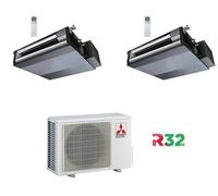 Condizionatore Climatizzatore Mitsubishi Electric Dual Split Canalizzabile R-32 12000+12000 BTU Con MXZ-2F53VF Wi-Fi Optional