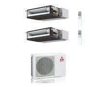 Condizionatore Climatizzatore Mitsubishi Electric Dual Split Canalizzabile R-32 9000+9000 BTU Con MXZ-2F42VF4 Wi-Fi Optional - Comando Incluso