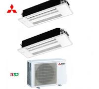 Condizionatore CLimatizzatore Mitsubishi Electric Dual Split Cassetta 1 Via MLZ-KP 9000+9000 Con MXZ-2F42VF4