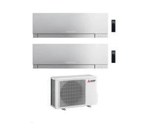Condizionatore Climatizzatore Mitsubishi Electric Dual Split inverter Kirigamine Zen Black MSZ-EF R-32 9000+18000 Colore Nero con MXZ-2F53VF4 9+18 Wi-
