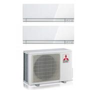 Condizionatore Climatizzatore Mitsubishi Electric Dual Split inverter Kirigamine Zen White MSZ-EF R-32 9000+9000 Colore Bianco con MXZ-2F53VF4 9+9