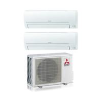 Condizionatore Climatizzatore Mitsubishi Electric Dual Split Inverter R-32 MSZ-HR 9000+12000 BTU R-32 Con MXZ-2HA50VF WiFi Optional 9+12