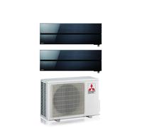 Condizionatore Climatizzatore Mitsubishi Electric Dual Split Kirigamine Style Onyx Black R-32 9000+12000 BTU Con MXZ-2F42VF4 9+12