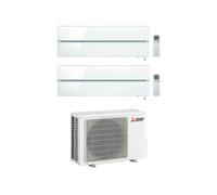 Condizionatore Climatizzatore Mitsubishi Electric Dual Split Kirigamine Style Pearl White R-32 9000+12000 BTU Con MXZ-2F53VF
