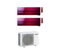 Condizionatore Climatizzatore Mitsubishi Electric Dual Split Kirigamine Style Ruby Red R-32 18000+18000 BTU Con MXZ-3F54VF 18+18