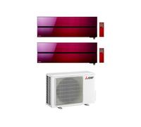 Condizionatore Climatizzatore Mitsubishi Electric Dual Split Kirigamine Style Ruby Red R-32 9000+12000 BTU Con MXZ-2F53VF