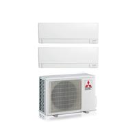 Condizionatore Climatizzatore Mitsubishi Electric Dual Split R-32 MSZ-AY 9000+12000 Btu Con MXZ-2F42VF Wi-Fi Integrato