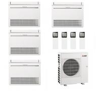 Condizionatore Climatizzatore Mitsubishi Electric Quadri a Pavimento R32 MFZ-KT 9+9+9+18 BTU Con MXZ-4F72VF4 Wi-Fi Optional