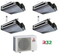 Condizionatore Climatizzatore Mitsubishi Electric Quadri Canalizzabile R-32 9000+9000+12000+12000 BTU+MXZ-4F72VF Wi-Fi Optional