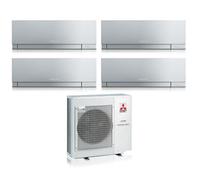 Condizionatore Climatizzatore Mitsubishi Electric Quadri Split Inverter Kirigamine Zen Silver R-32 7000+7000+9000+18000 Colore Argento con MXZ-4F72VF4