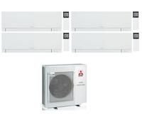 Condizionatore Climatizzatore Mitsubishi Electric Quadri Split inverter Kirigamine Zen White R-32 9000+9000+9000+18000 Colore Bianco con MXZ-4F80VF4 W