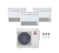 Condizionatore Climatizzatore Mitsubishi Electric Trial a Pavimento R32 MFZ-KT 9000+9000+18000 BTU Con MXZ-3F68VF Wi-Fi Optional