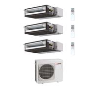 Condizionatore Climatizzatore Mitsubishi Electric Trial Split Canalizzabile R-32 12000+12000+12000 BTU+MXZ-3F68VF Wi-Fi Optional