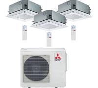 Condizionatore Climatizzatore Mitsubishi Electric Trial Split Cassetta R-32 9000+9000+12000 BTU Con MXZ-3F68VF Wi-Fi Optional