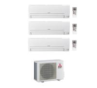 Condizionatore Climatizzatore Mitsubishi Electric Trial Split Inverter R-32 MSZ-HR 9000+9000+15000 BTU Con MXZ-3HA50VF WiFi Optional 9+9+15