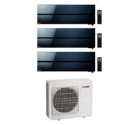 Condizionatore Climatizzatore Mitsubishi Electric Trial Split Kirigamine Style Onyx Black R-32 9+12+12 BTU Con MXZ-3F68VF