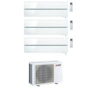 Condizionatore Climatizzatore Mitsubishi Electric Trial Split Kirigamine Style Pearl White R-32 Wi-Fi 9+9+12 BTU Con MXZ-3F54VF